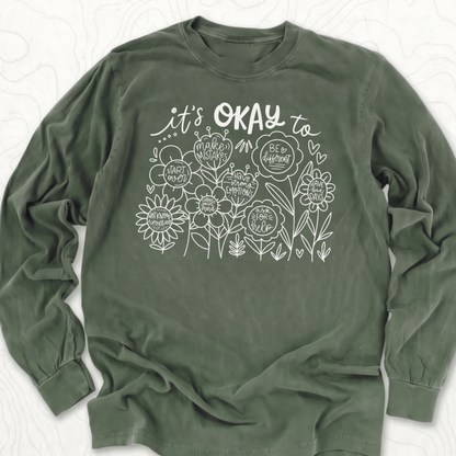 Its Okay LS T-shirt - Hemp
