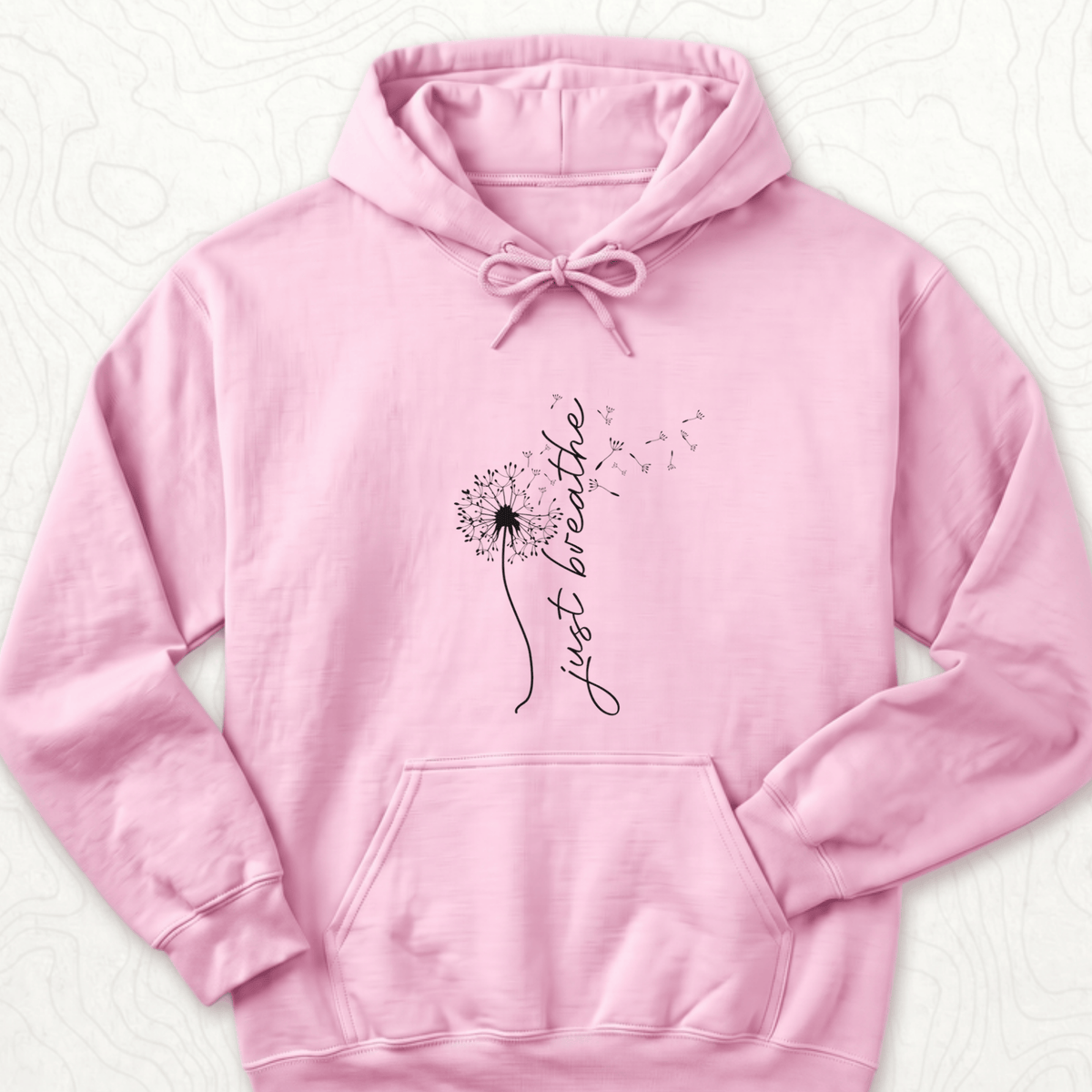 Just Breathe Hoodie - Light Pink