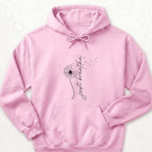 Just Breathe Hoodie - Light Pink