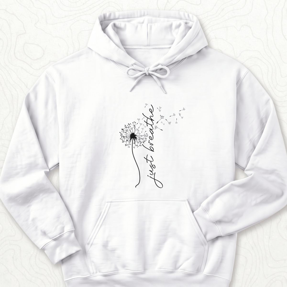Just Breathe Hoodie - White