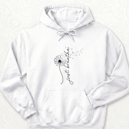 Just Breathe Hoodie - White