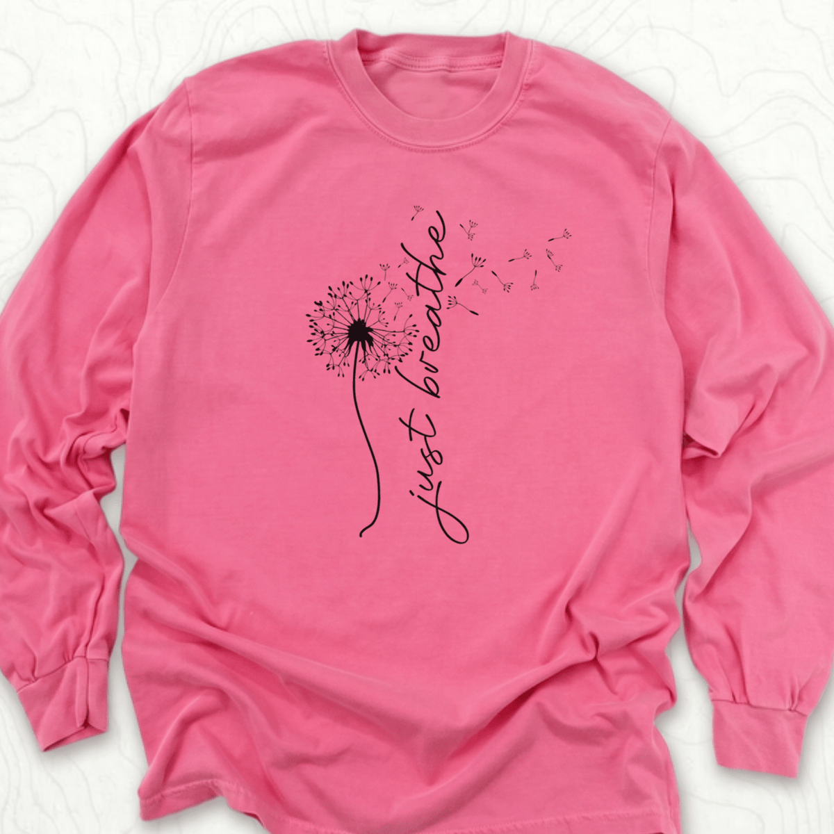 Just Breathe LS T-shirt - Crunchberry