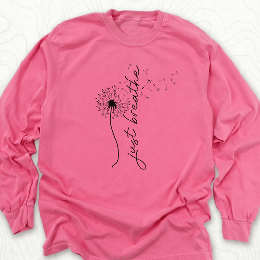 Just Breathe LS T-shirt - Crunchberry