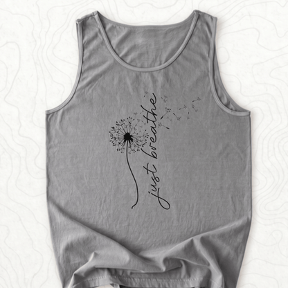 Just Breathe Tank Top - Grey