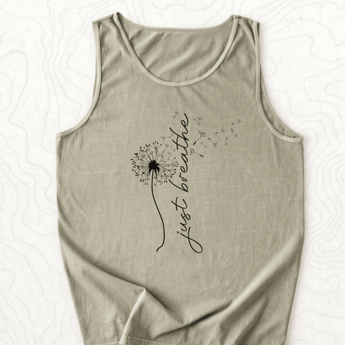 Just Breathe Tank Top - Sandstone