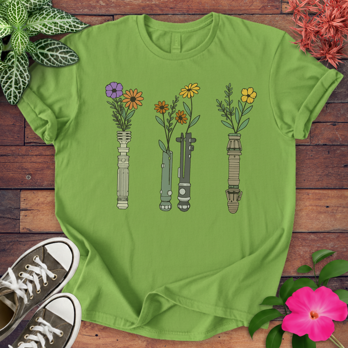 Lightsaber Flowers T-shirt