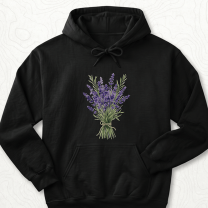 Lavender Bouquet Hoodie - Black