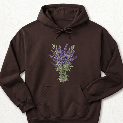 Lavender Bouquet Hoodie - Dark Chocolate