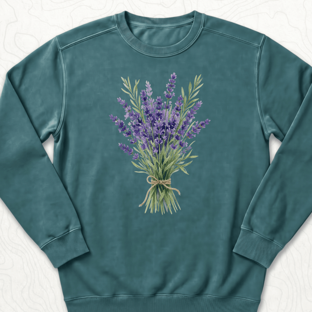 Lavender Bouquet Sweatshirt - Blue Spruce