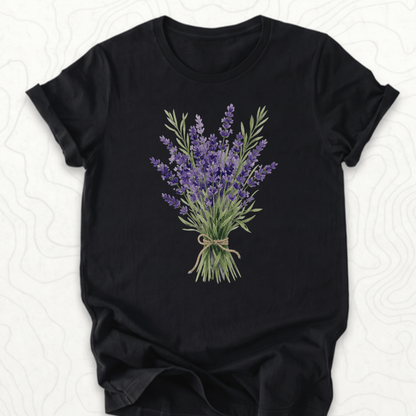 Lavender Bouquet Tee - Black