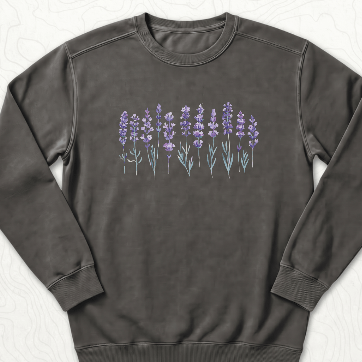 Lavender Flowers Sweatshirt - Pepper