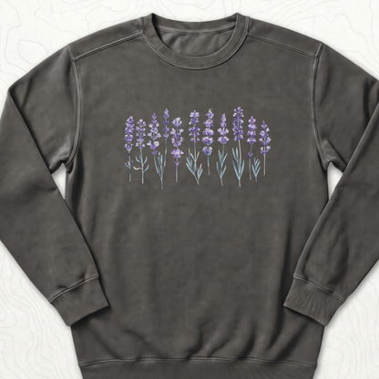 Lavender Flowers Sweatshirt - Pepper