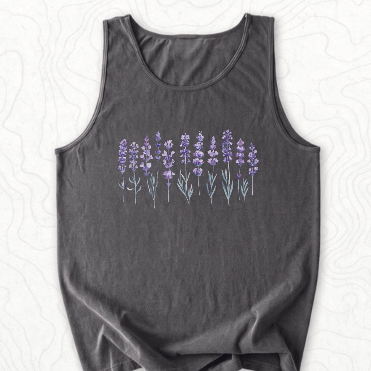 Lavender Flowers Tank Top - Pepper