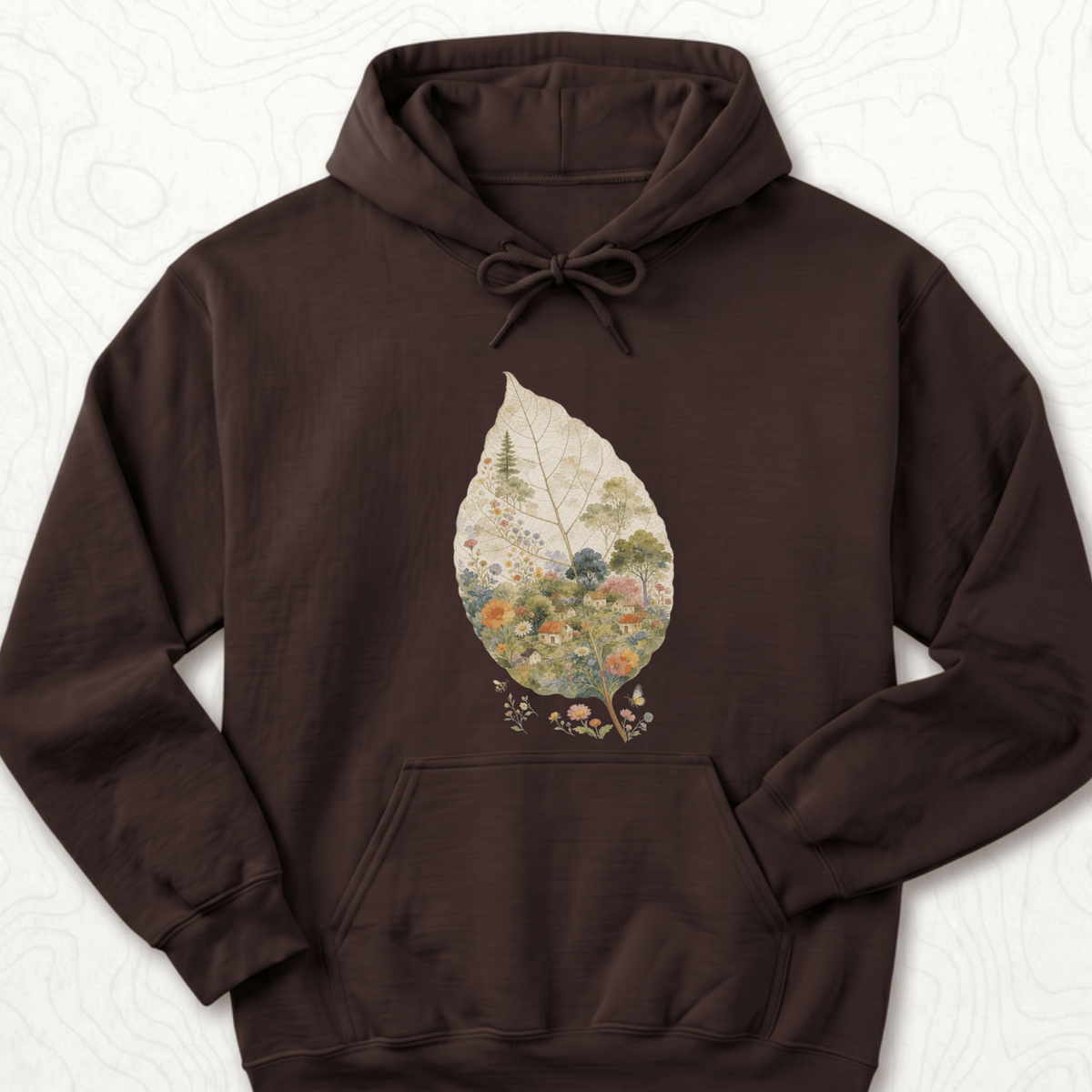 Leaf Village Hoodie - Dark Chocolate