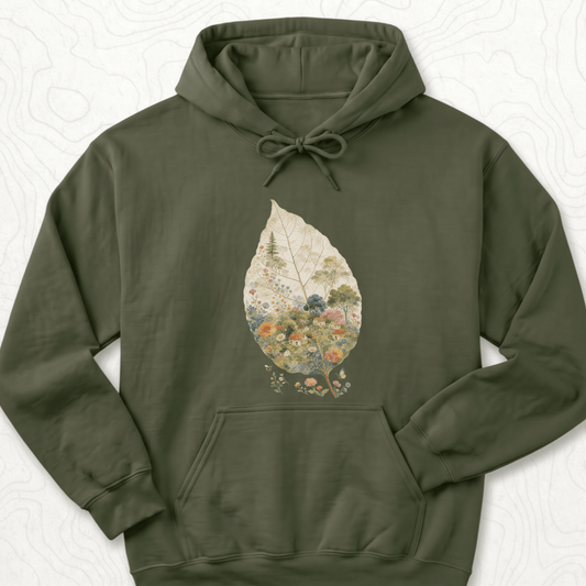 Leaf Village Hoodie - Military Green