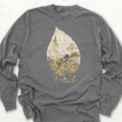 Leaf Village LS T-shirt - Pepper