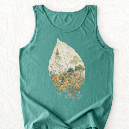 Leaf Village Tank Top - Light Green
