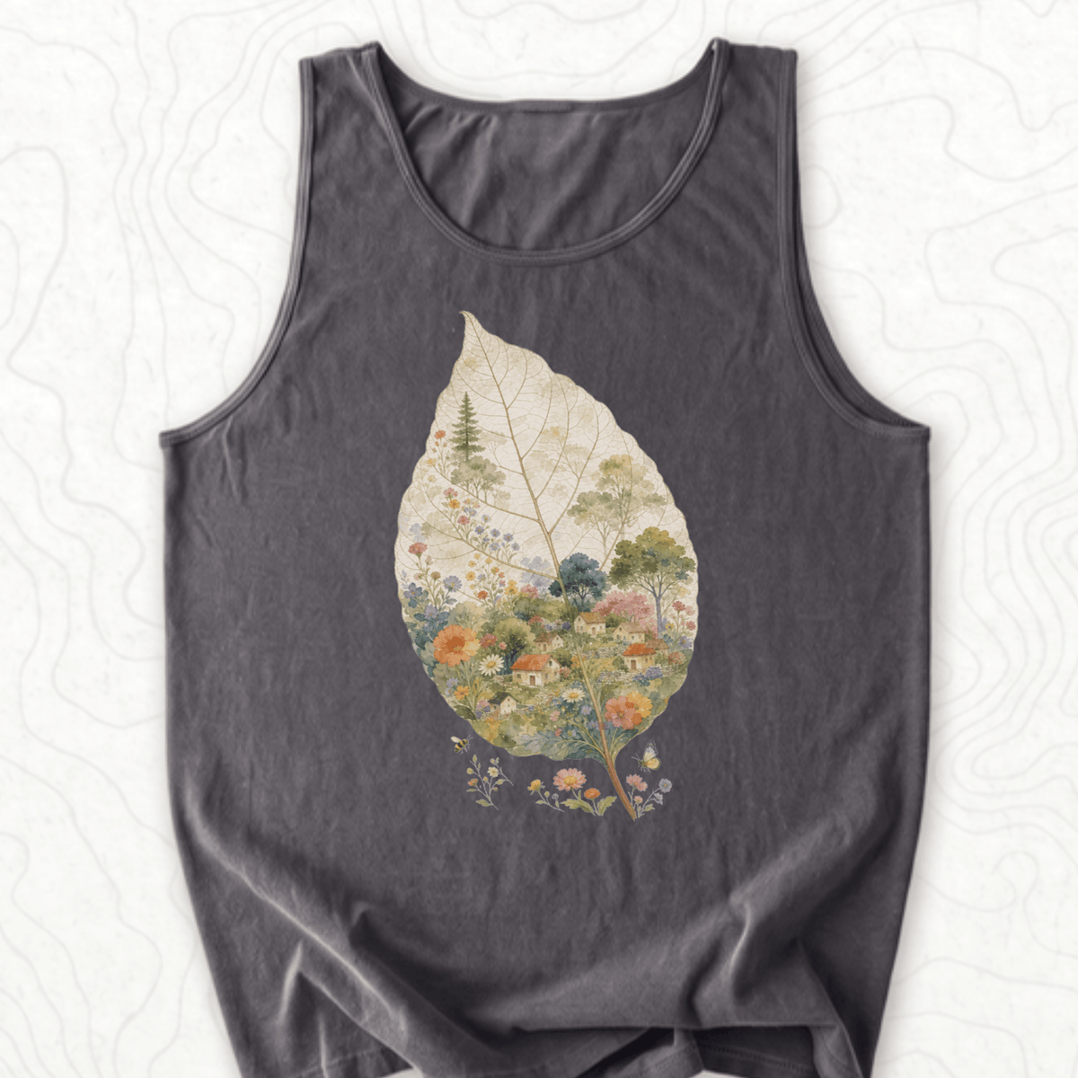 Leaf Village Tank Top - Pepper