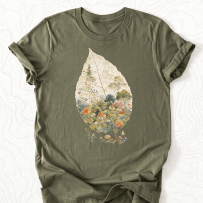 Leaf Village Tee - Military Green