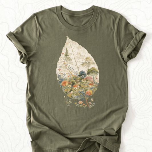 Leaf Village Tee - Military Green