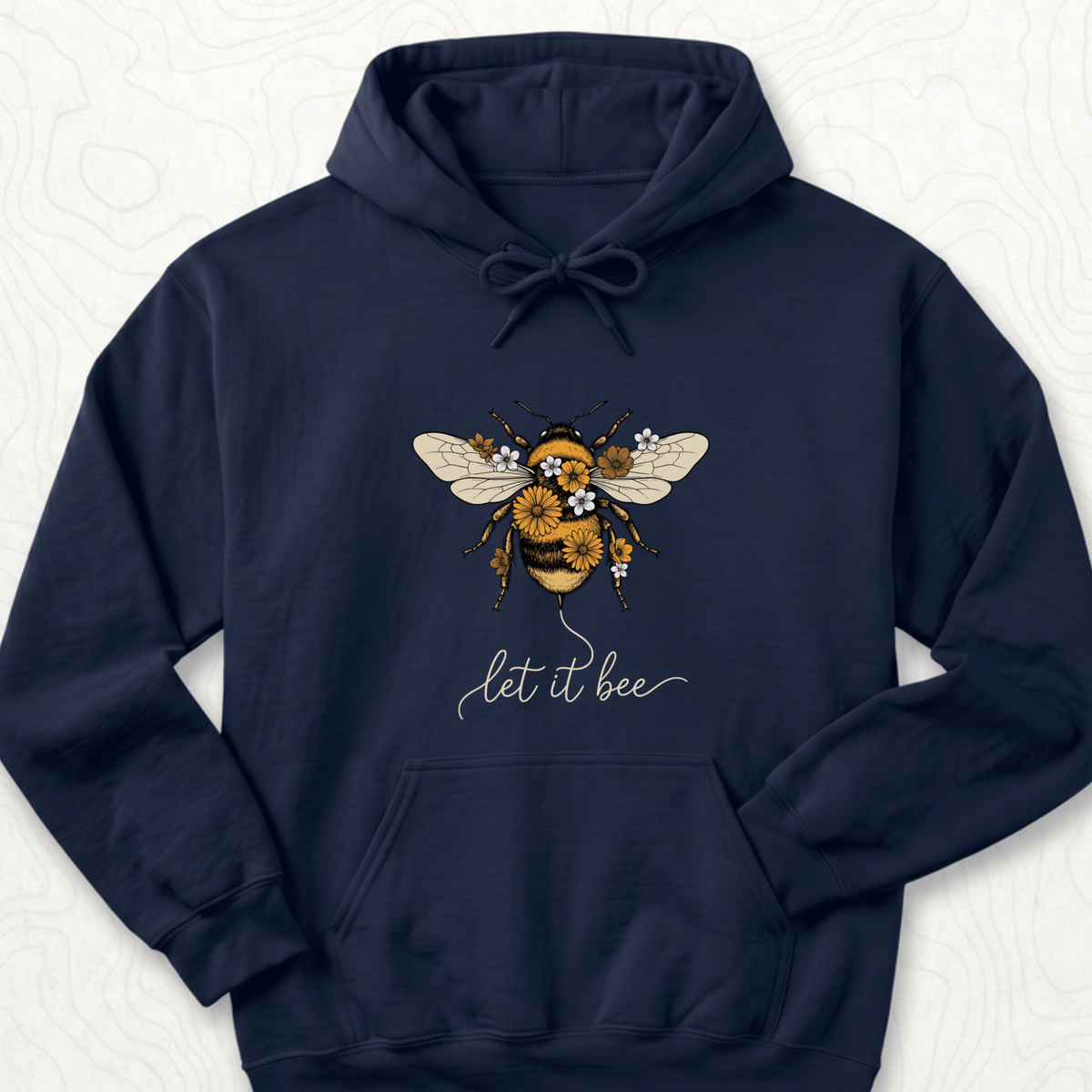 Let It Bee Hoodie - Navy