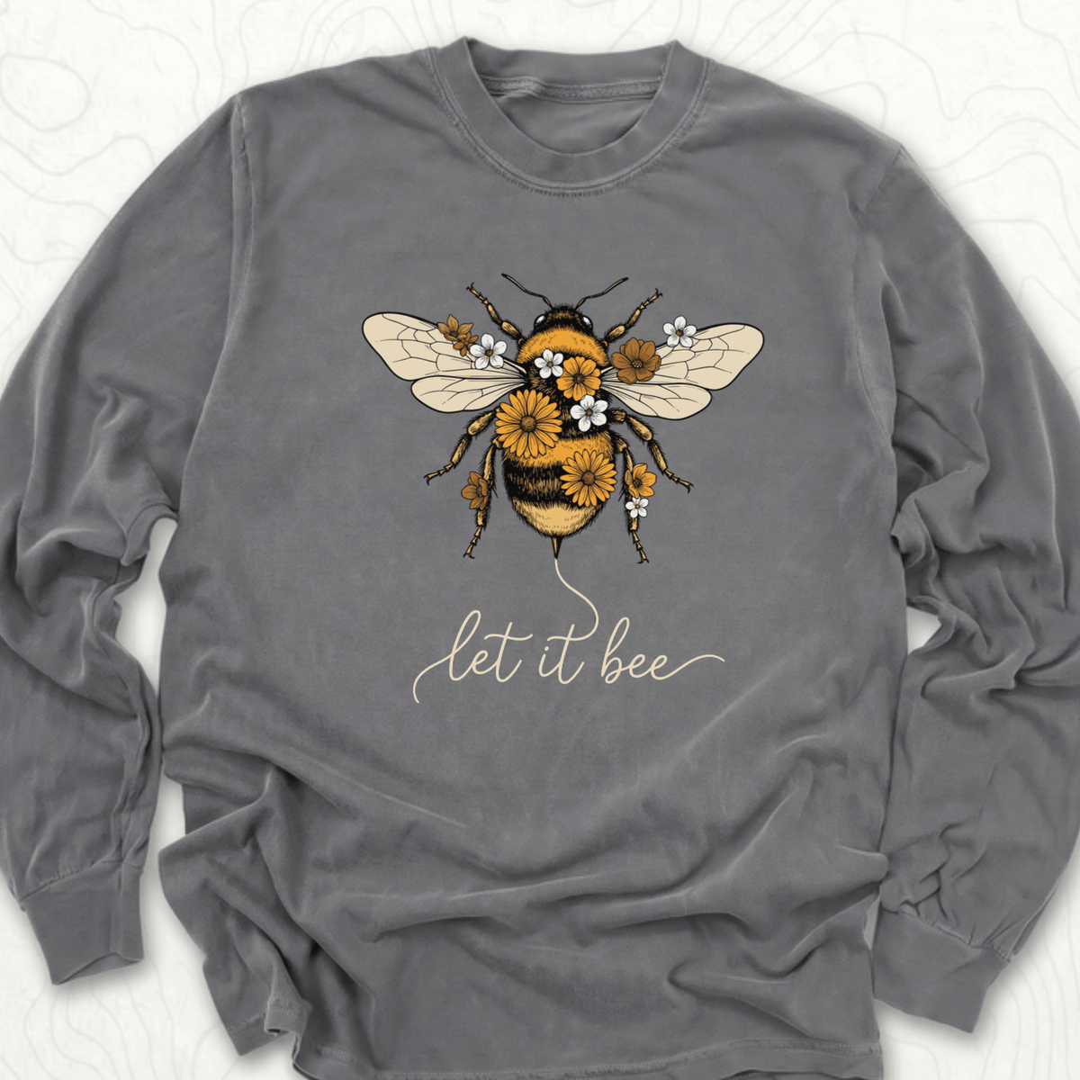 Let It Bee LS T-shirt - Pepper