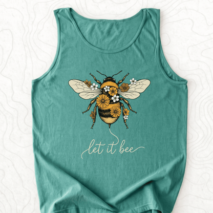 Let It Bee Tank Top - Light Green