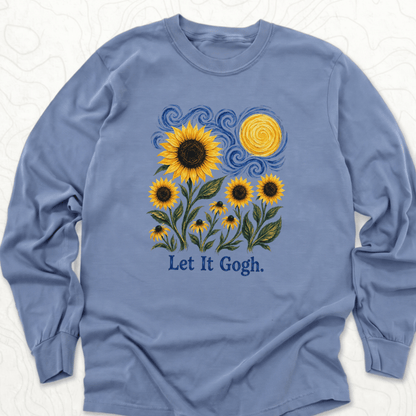Let It Gogh LS T-shirt - Blue Jean