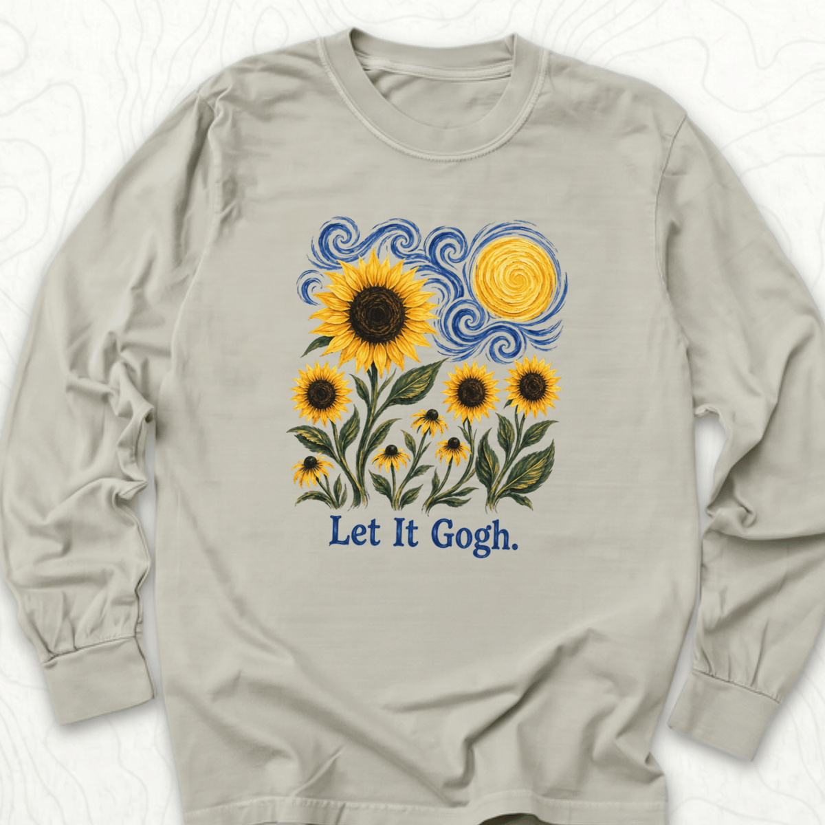 Let It Gogh LS T-shirt - Sandstone