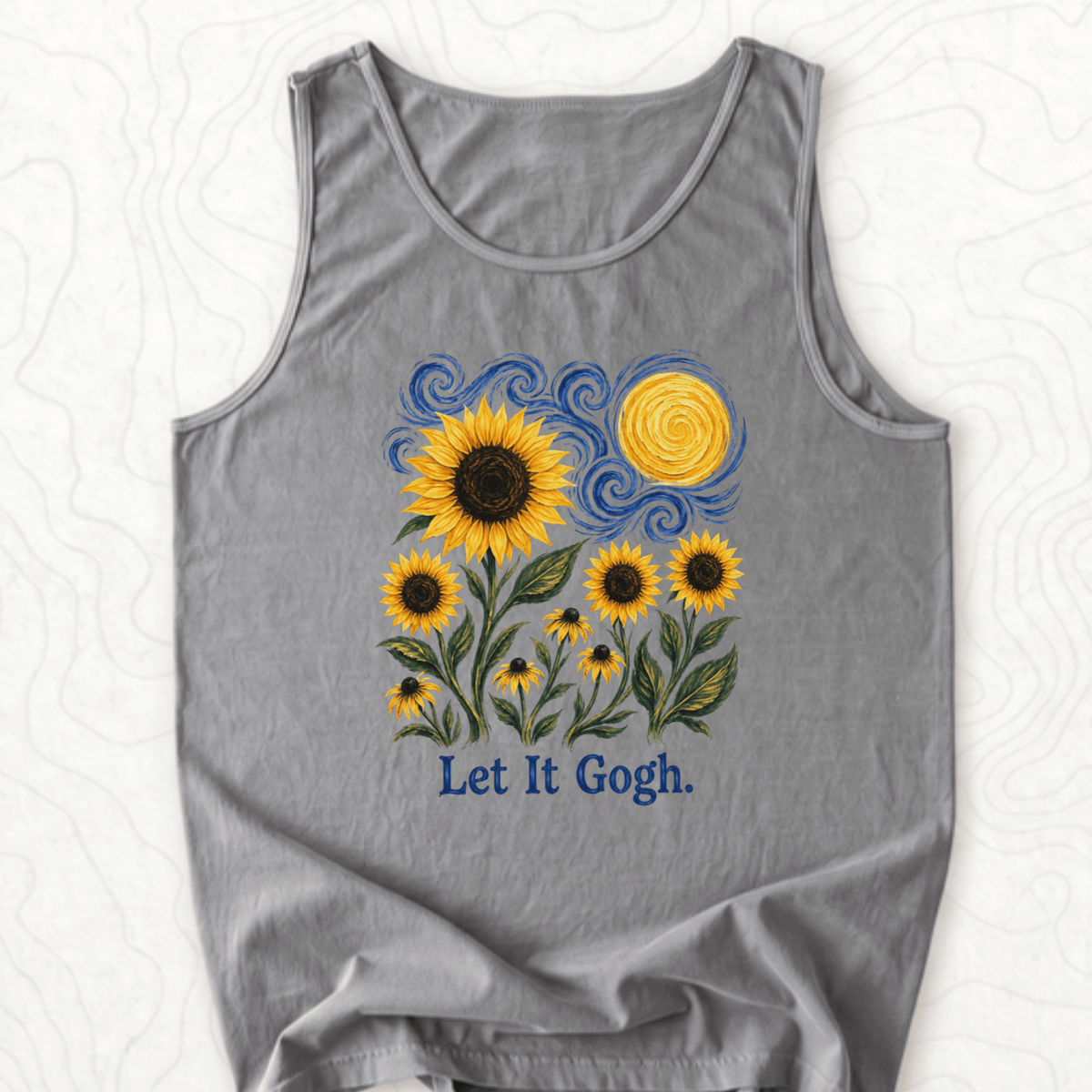 Let It Gogh Tank Top - Grey