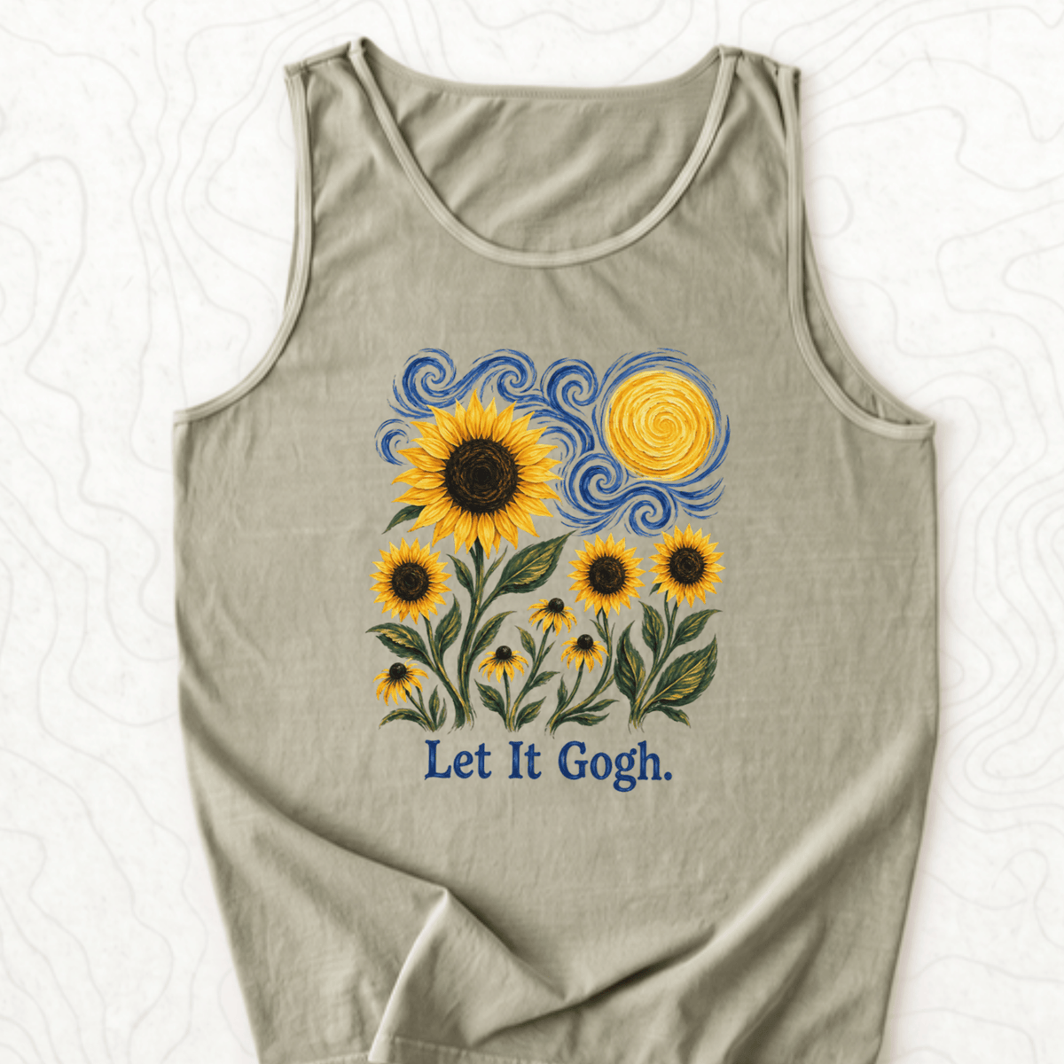 Let It Gogh Tank Top - Sandstone