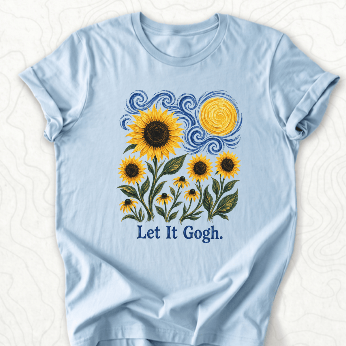 Let It Gogh Tee - Light Blue