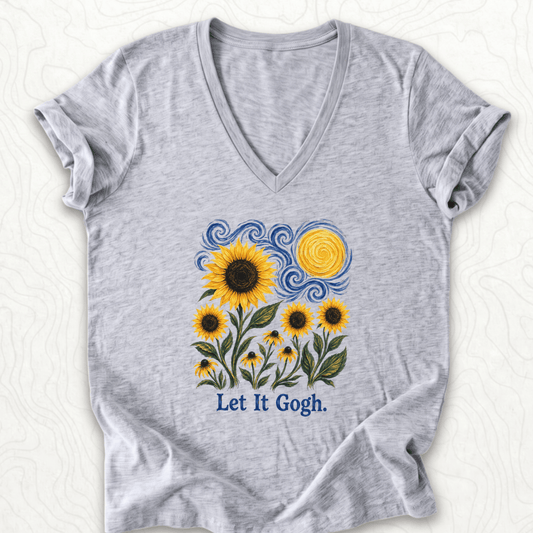 Let It Gogh V-Neck - Athletic Heather
