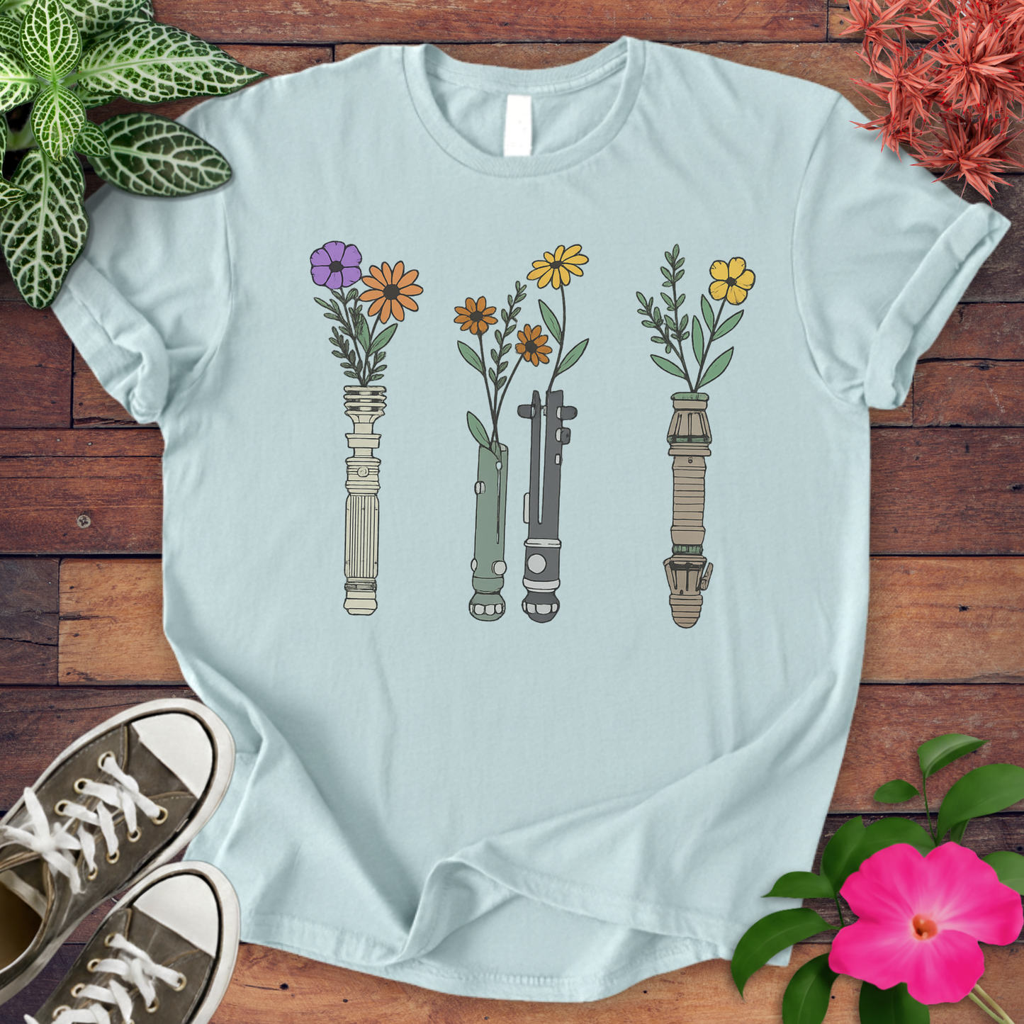 Lightsaber Flowers T-shirt
