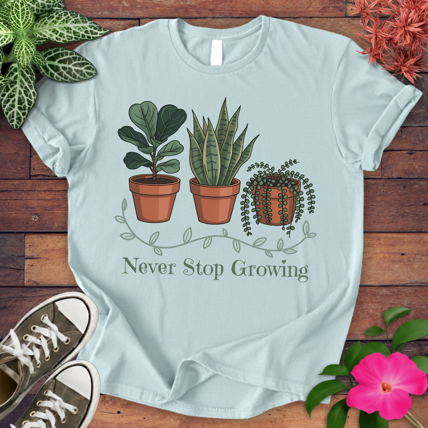 Never Stop Growing T-shirt