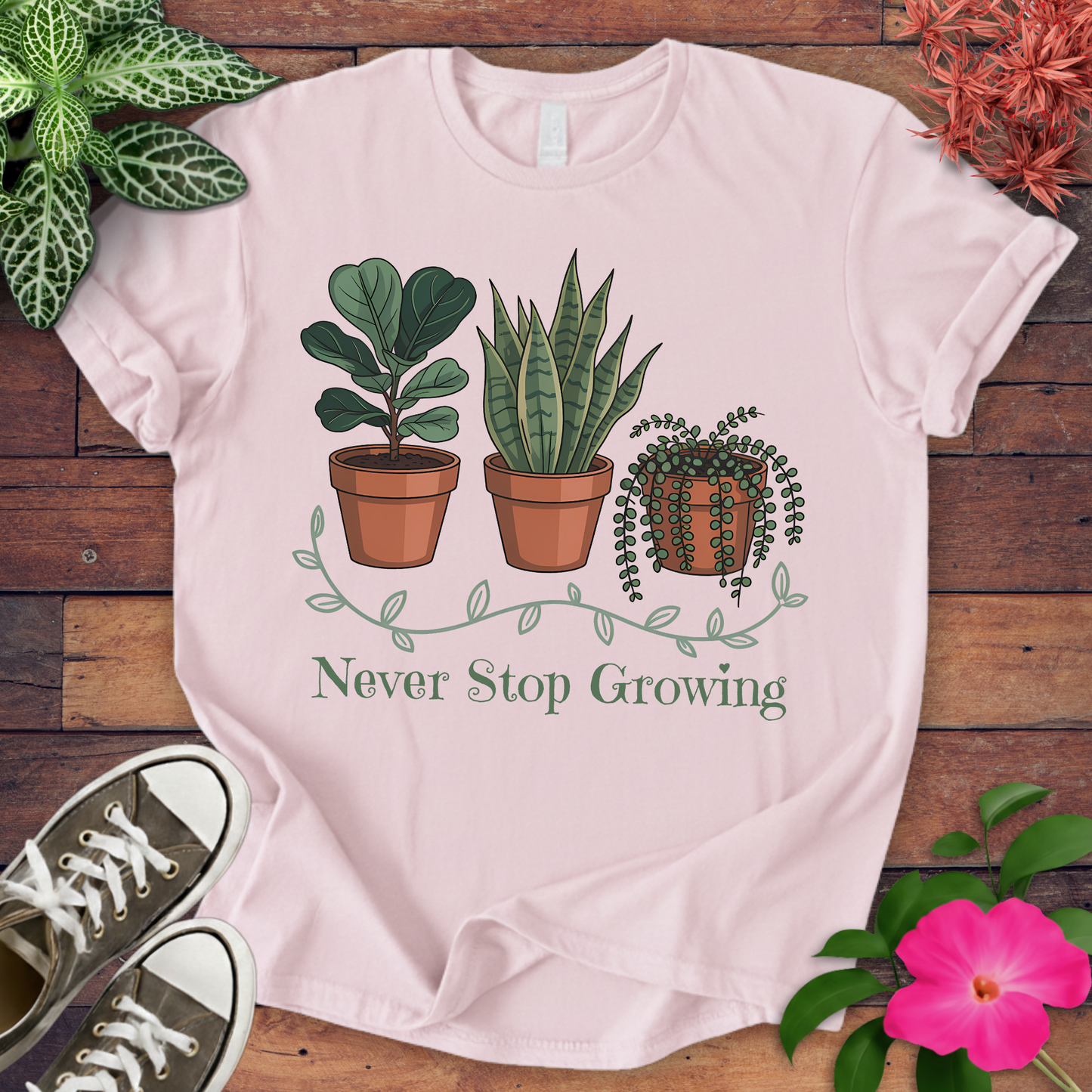 Never Stop Growing T-shirt