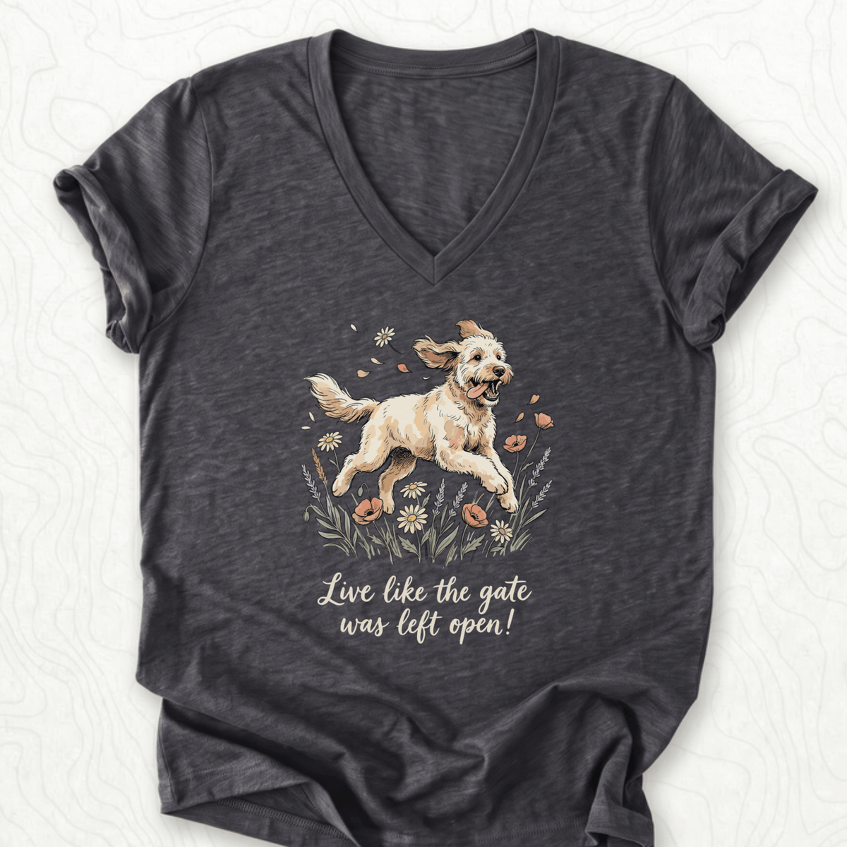 Live Like V-Neck - Dark Grey Heather
