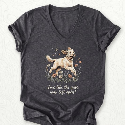 Live Like V-Neck - Dark Grey Heather