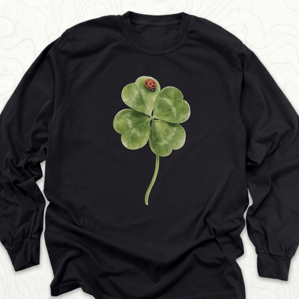 Lucky Clover LS T-shirt - Black