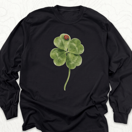 Lucky Clover LS T-shirt - Black