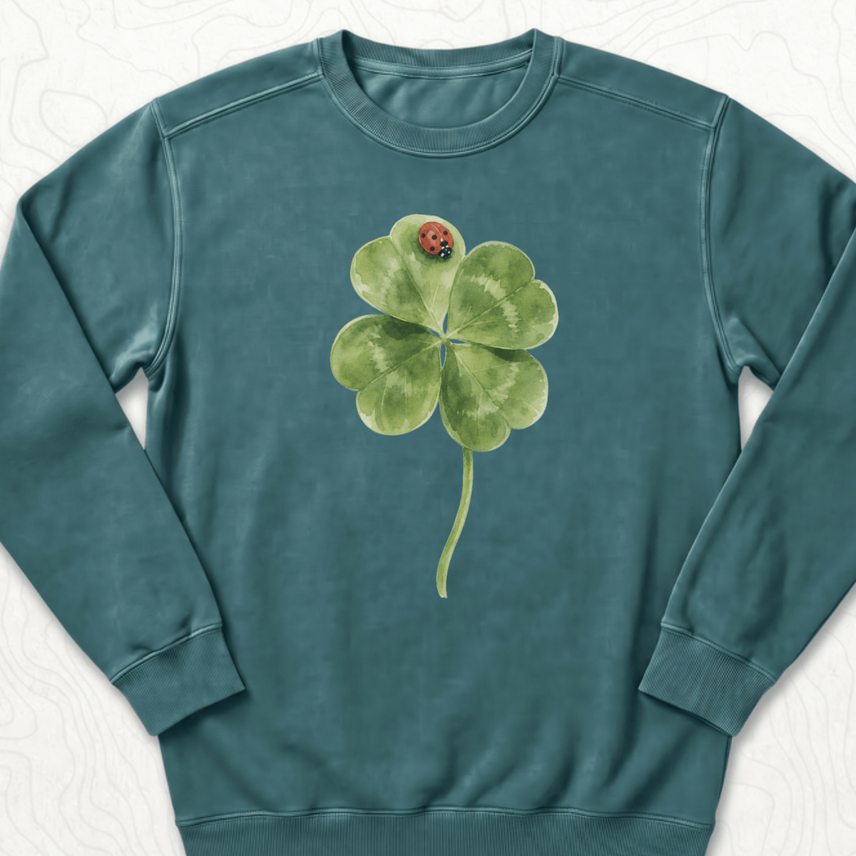 Lucky Clover Sweatshirt - Blue Spruce