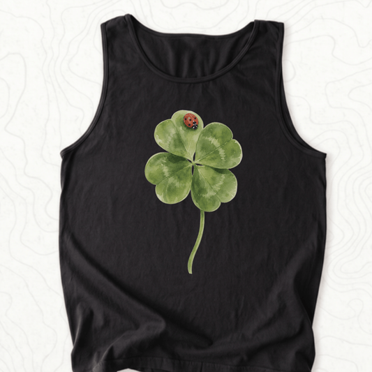 Lucky Clover Tank Top - Black
