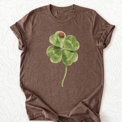 Lucky Clover Tee - Heather Brown