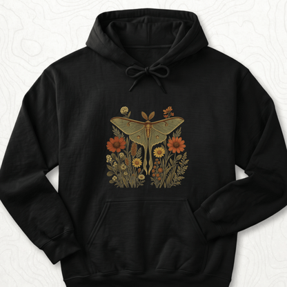 Luna Moth Hoodie - Black