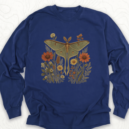 Luna Moth LS T-shirt - True Navy