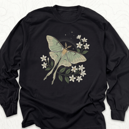 Luna Moth LS T-shirt - Black