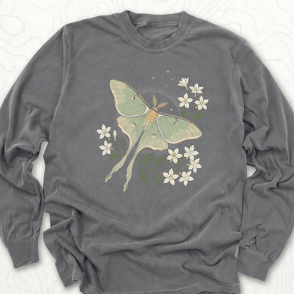 Luna Moth LS T-shirt - Pepper