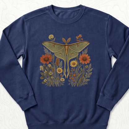 Luna Moth Sweatshirt - True Navy