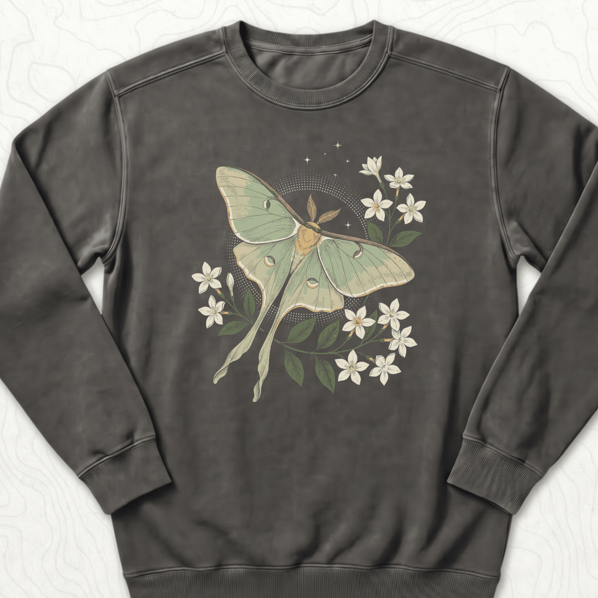 Luna Moth Sweatshirt - Pepper