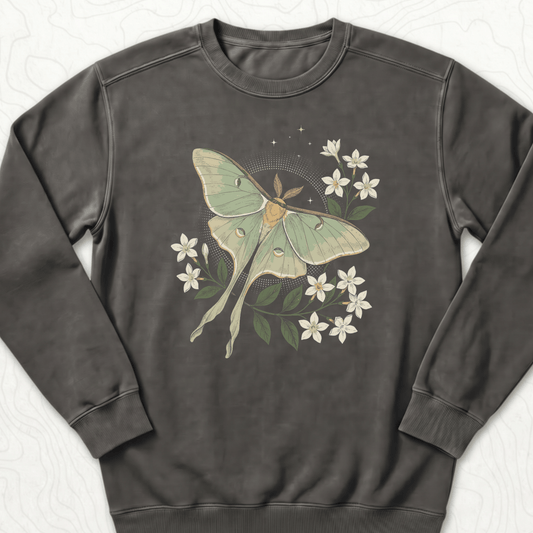 Luna Moth Sweatshirt - Pepper